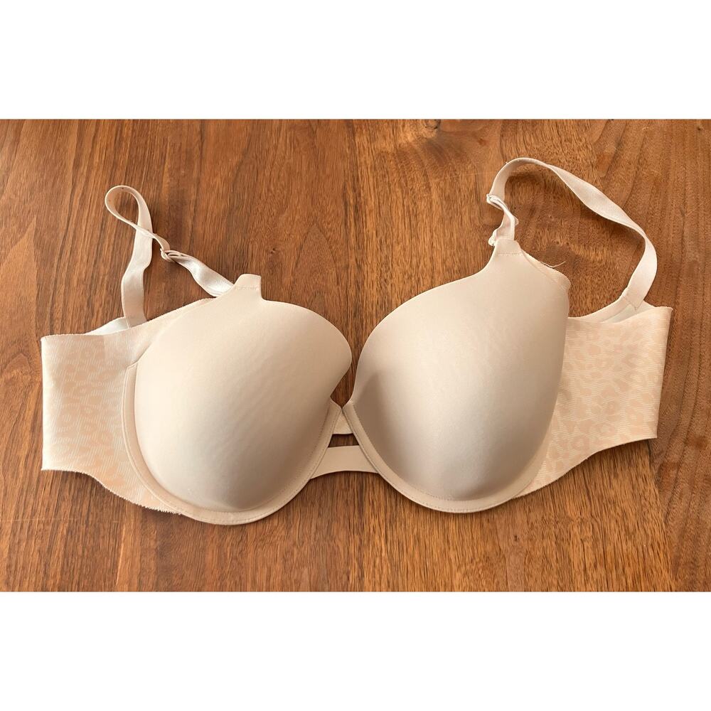 Warner's 38C‎ Bra Beige Leopard Print Detachable Straps Underwire Lightly Padded